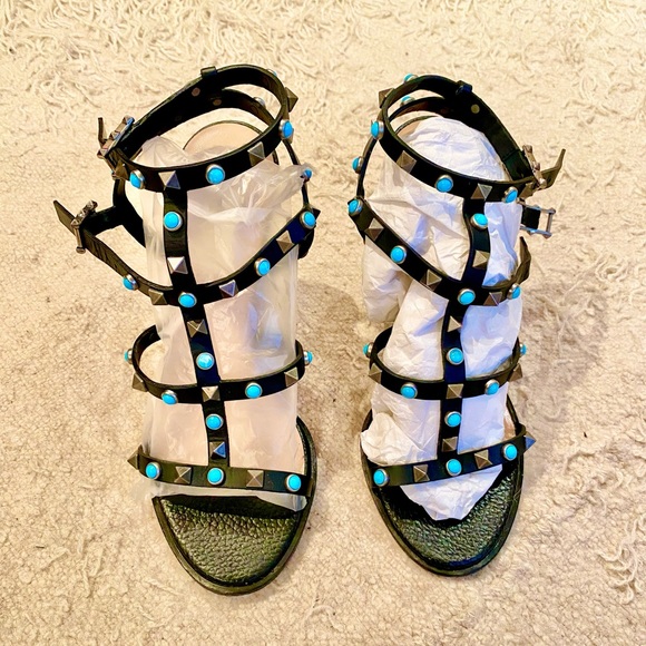 Valentino Rockstud Heel Sandals - Picture 2 of 8